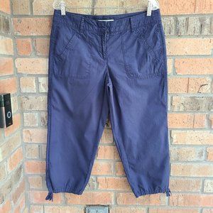 LOFT Women's Cropped Capri Pants Blue Size 8